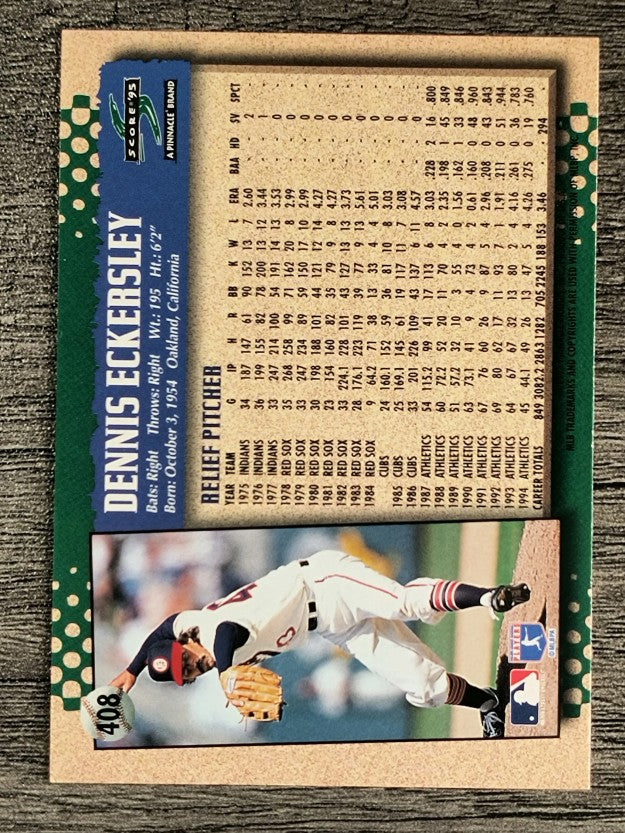 1995 Score #408 Dennis Eckersley