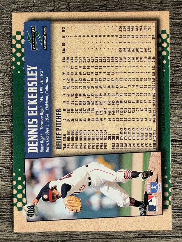 1995 Score #408 Dennis Eckersley