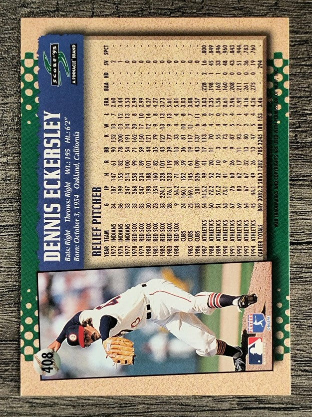 1995 Score #408 Dennis Eckersley