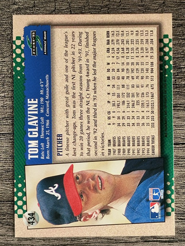 1995 Score #434 Tom Glavine