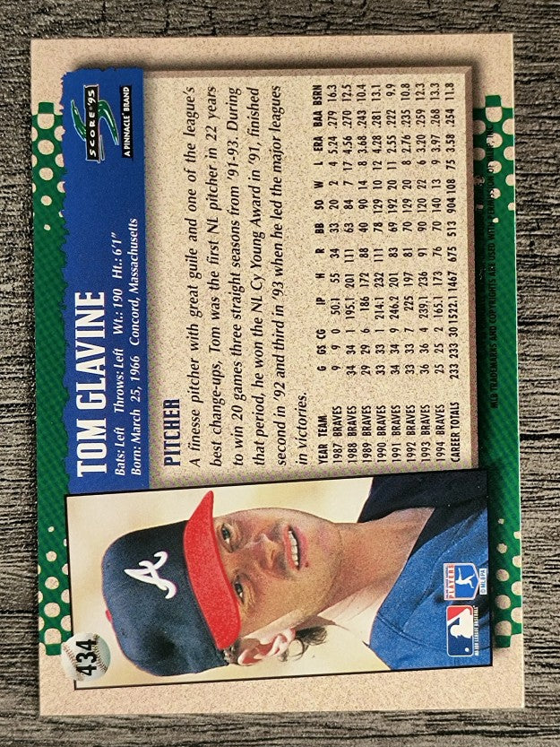 1995 Score #434 Tom Glavine