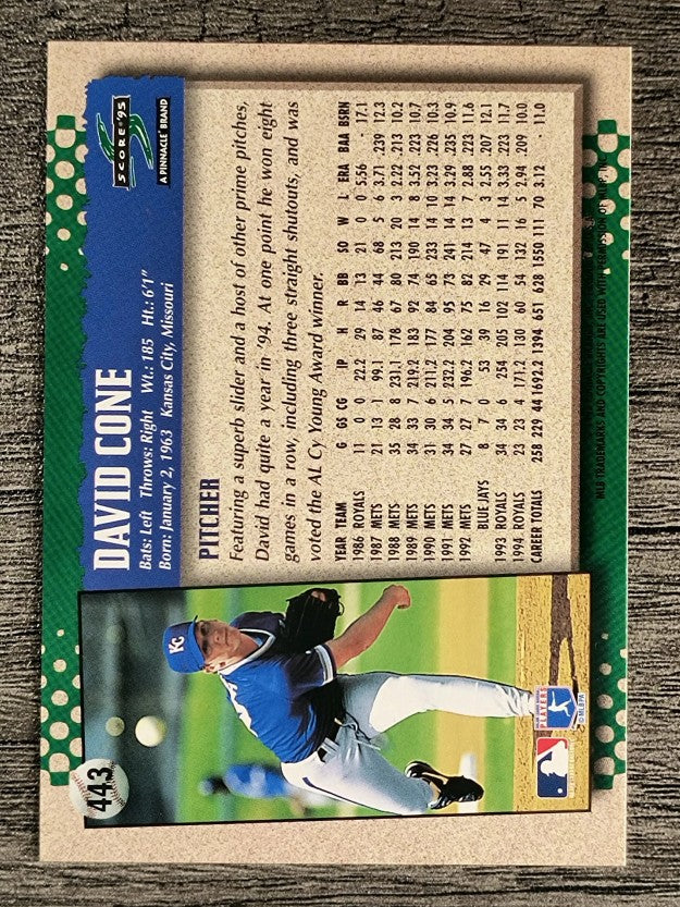 1995 Score #443 David Cone