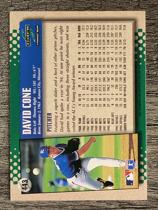 1995 Score #443 David Cone