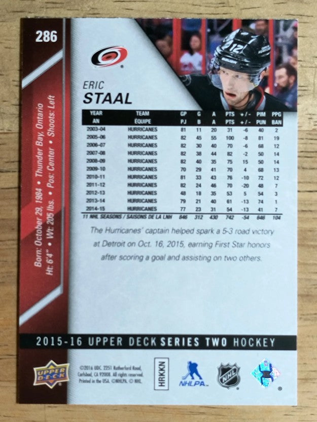 2015-16 Upper Deck #286 Eric Staal