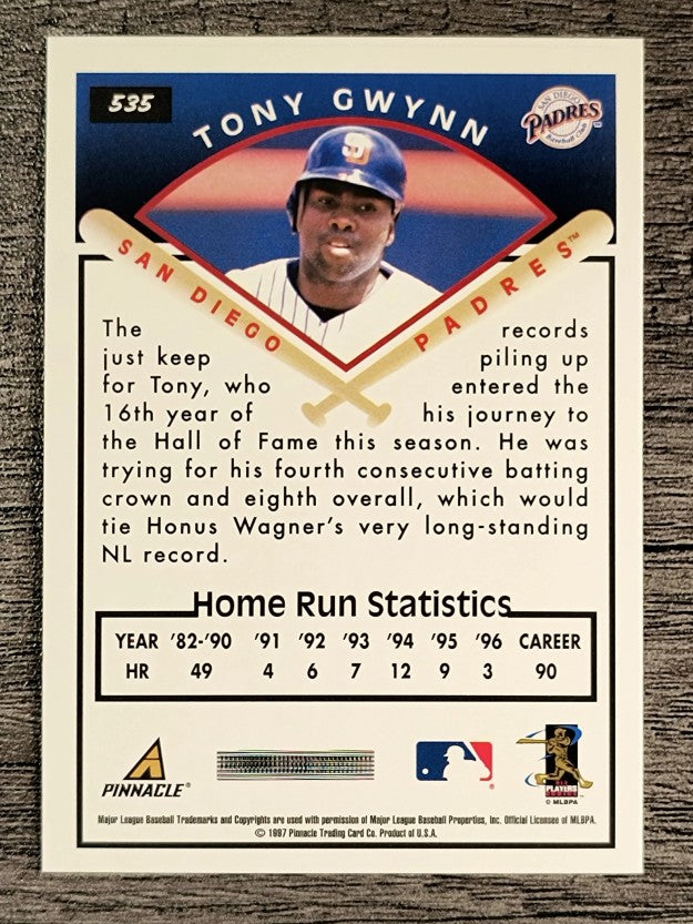 1997 Score #535 Tony Gwynn TG