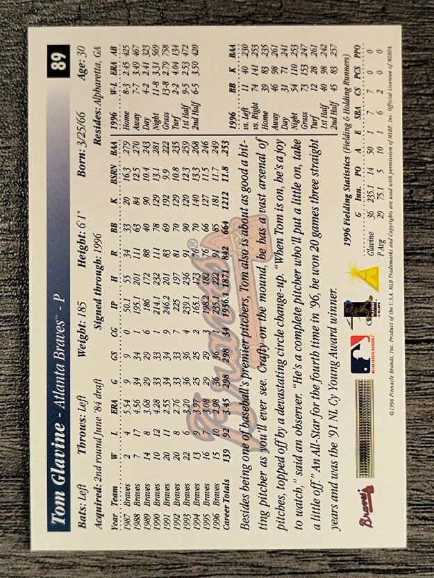 1997 Score Premium Stock #89 Tom Glavine