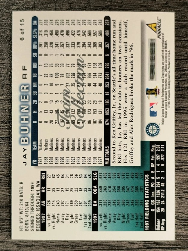 1998 Mariners Score #6 Jay Buhner