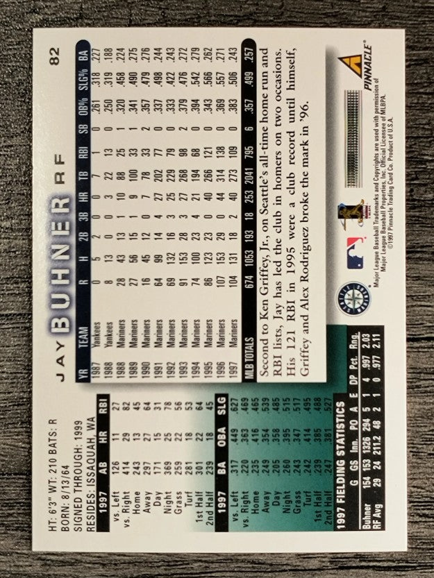 1998 Score #82 Jay Buhner