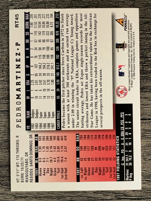 1998 Score Rookie Traded #45 Pedro Martinez