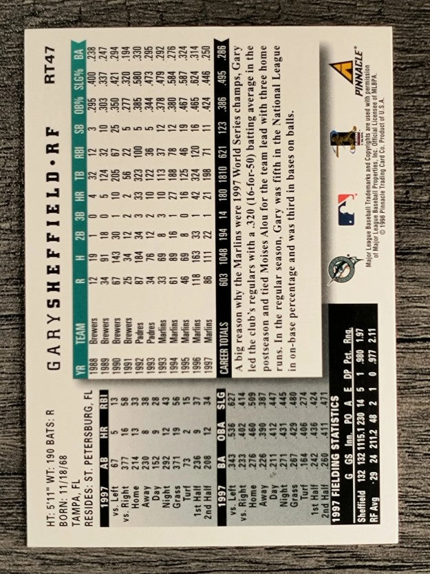 1998 Score Rookie Traded #47 Gary Sheffield