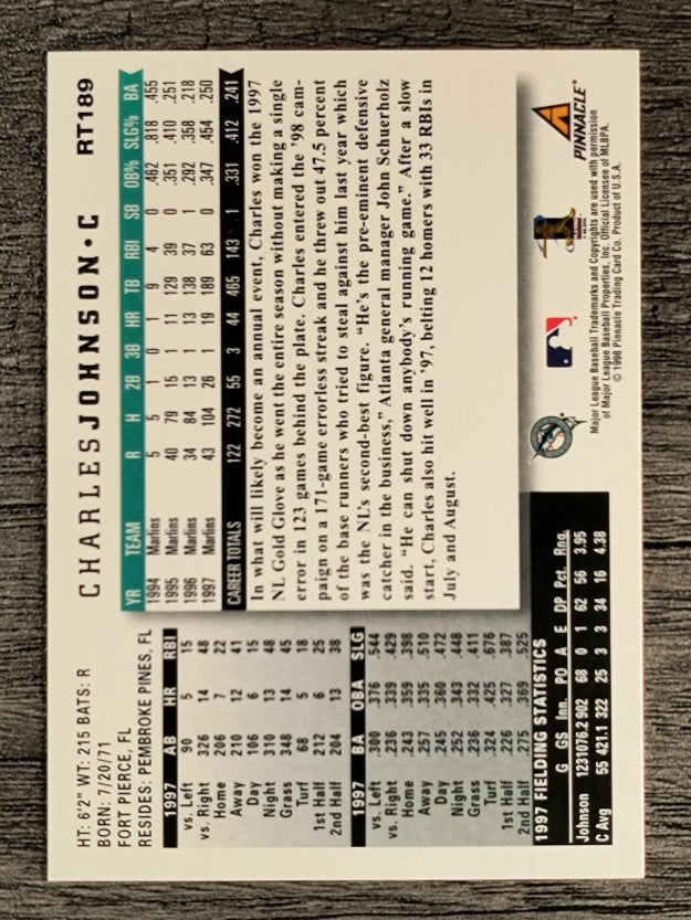 1998 Score Rookie Traded #189 Charles Johnson