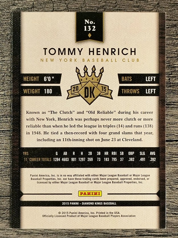 2015 Diamond Kings #132 Tommy Henrich