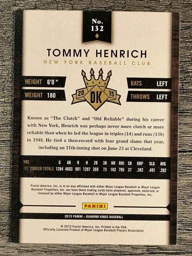 2015 Diamond Kings #132 Tommy Henrich