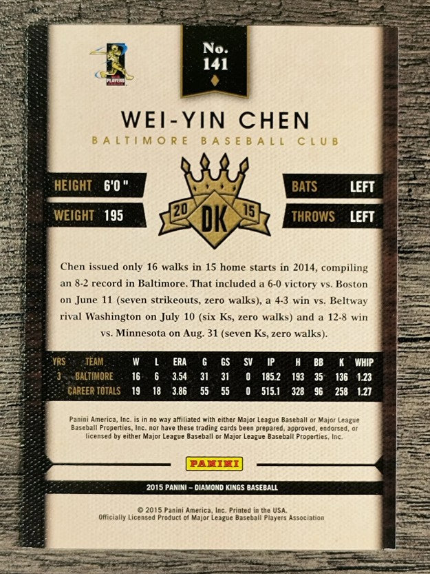 2015 Diamond Kings #141 Wei-Yin Chen