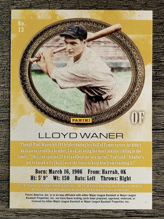 2018 Diamond Kings #13 Lloyd Waner