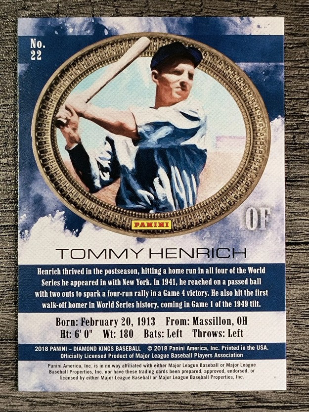 2018 Diamond Kings #22 Tommy Henrich