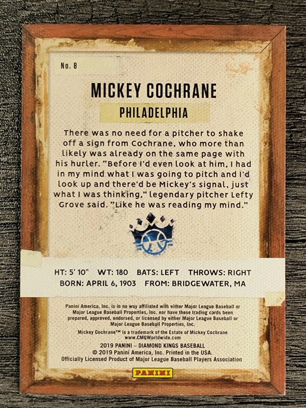 2019 Diamond Kings #8 Mickey Cochrane