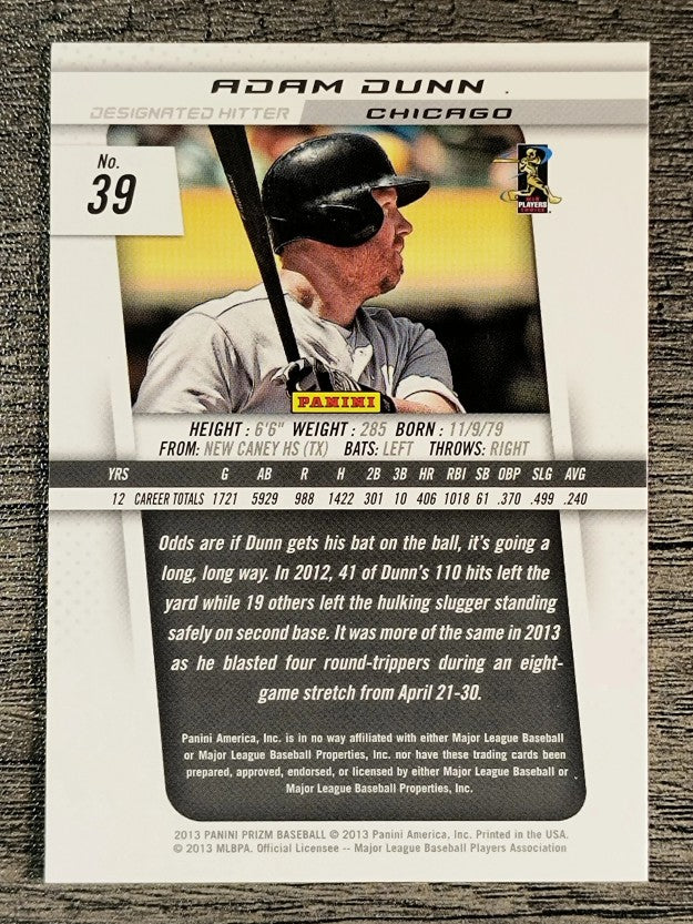 2013 Panini Prizm #39 Adam Dunn