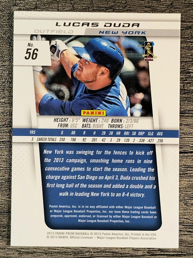 2013 Panini Prizm #56 Lucas Duda