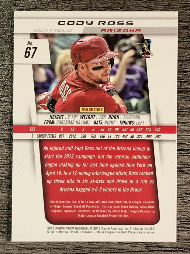 2013 Panini Prizm #67 Cody Ross