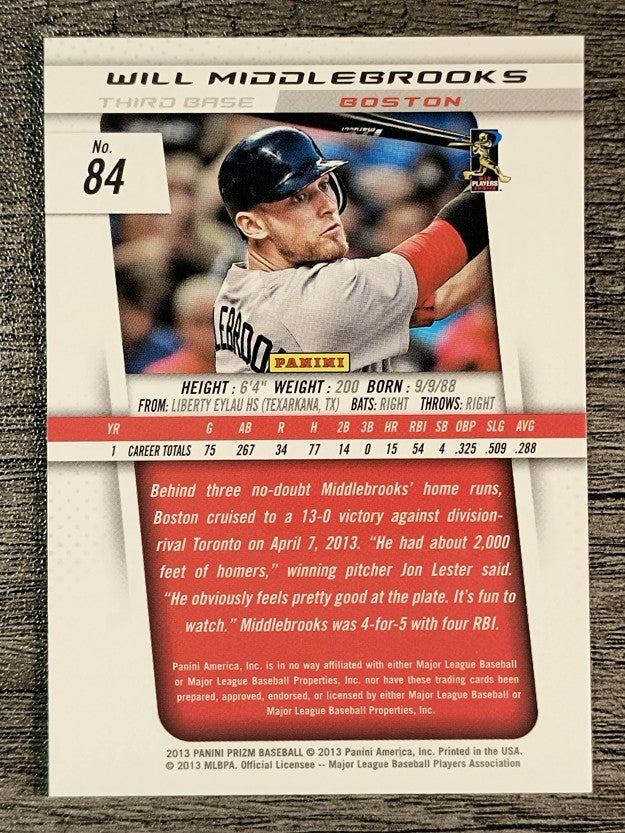 2013 Panini Prizm #84 Will Middlebrooks