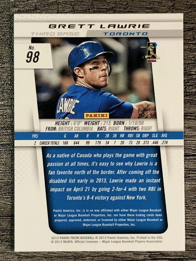 2013 Panini Prizm #98 Brett Lawrie