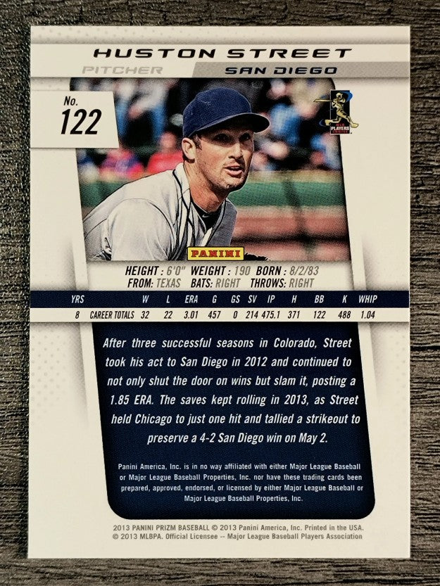 2013 Panini Prizm #122 Huston Street