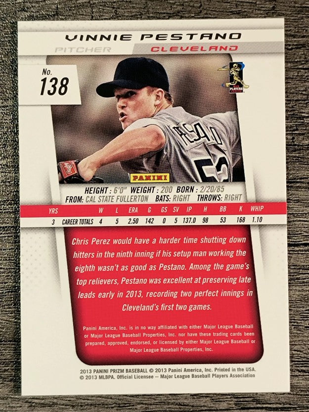 2013 Panini Prizm #138 Vinnie Pestano