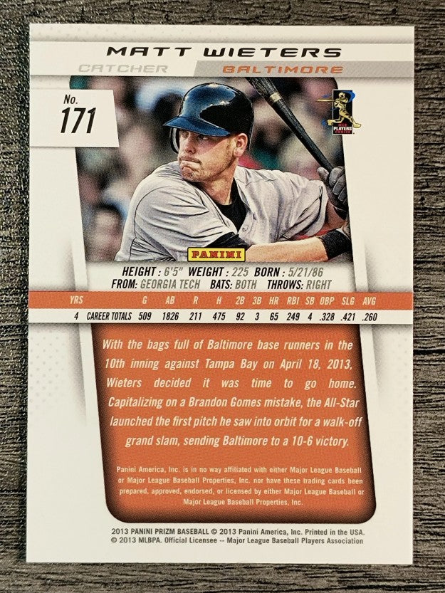 2013 Panini Prizm #171 Matt Wieters