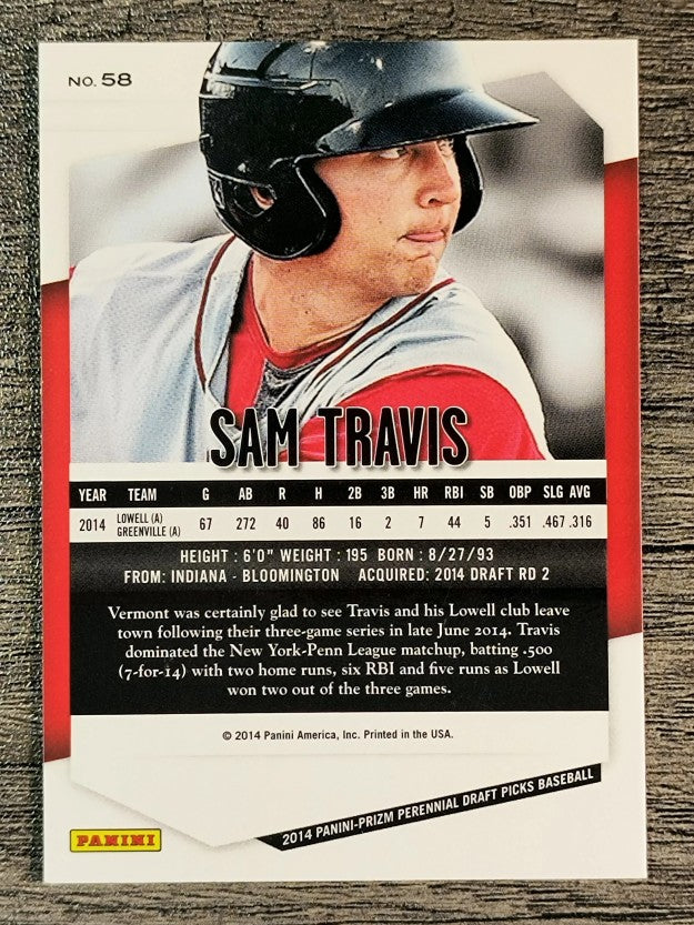 2014 Panini Prizm Perennial Draft Picks #58 Sam Travis
