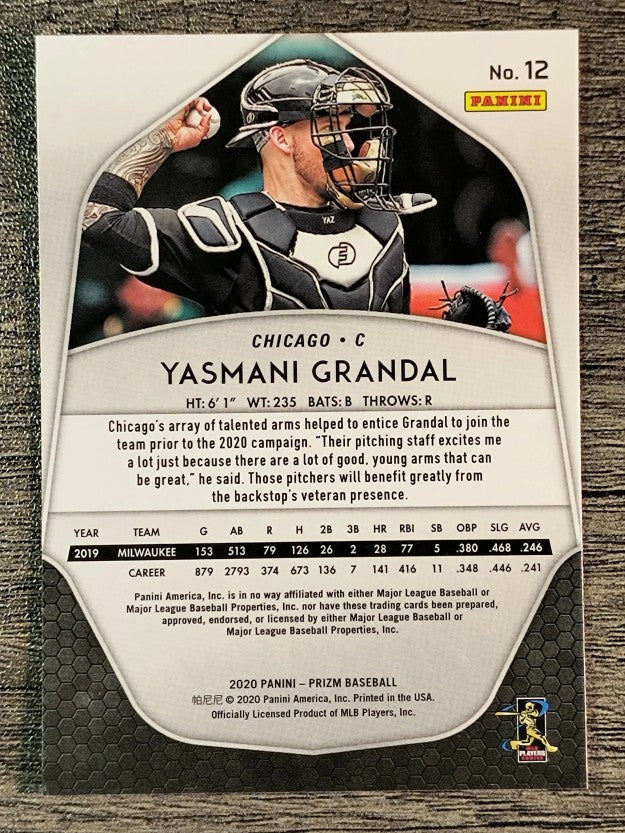 2020 Panini Prizm #12 Yasmani Grandal