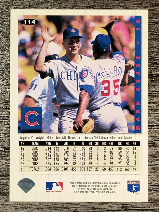 1994 Collector's Choice #114 Mark Grace