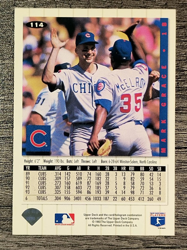 1994 Collector's Choice #114 Mark Grace