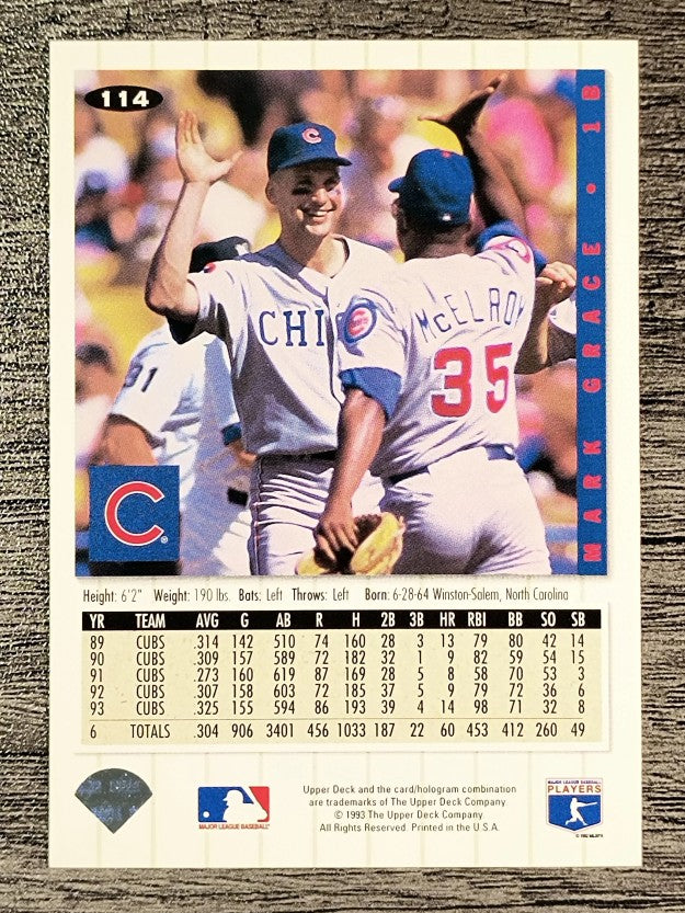1994 Collector's Choice #114 Mark Grace