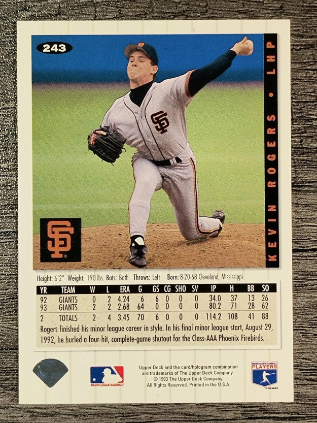 1994 Collector's Choice #243 Kevin Rogers