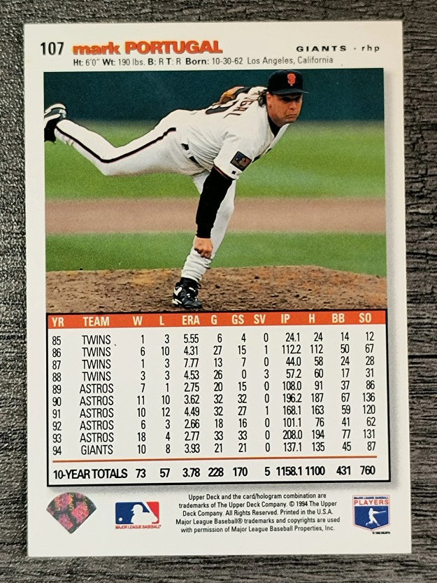 1995 Collector's Choice SE #107 Mark Portugal