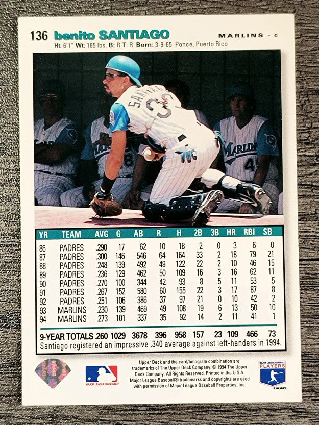 1995 Collector's Choice SE #136 Benito Santiago