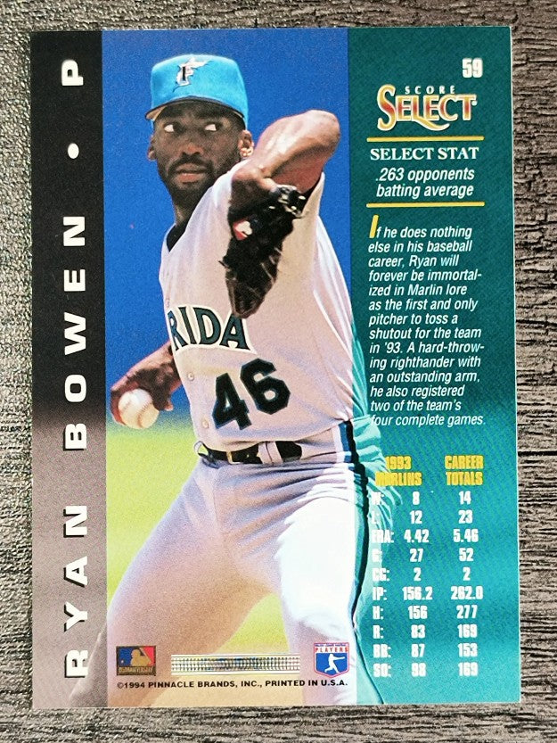 1994 Select #59 Ryan Bowen