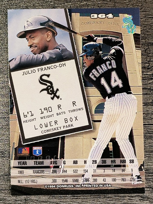 1994 Leaf #364 Julio Franco
