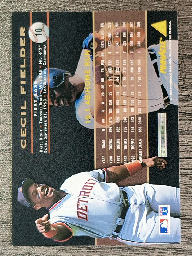 1994 Pinnacle #10 Cecil Fielder