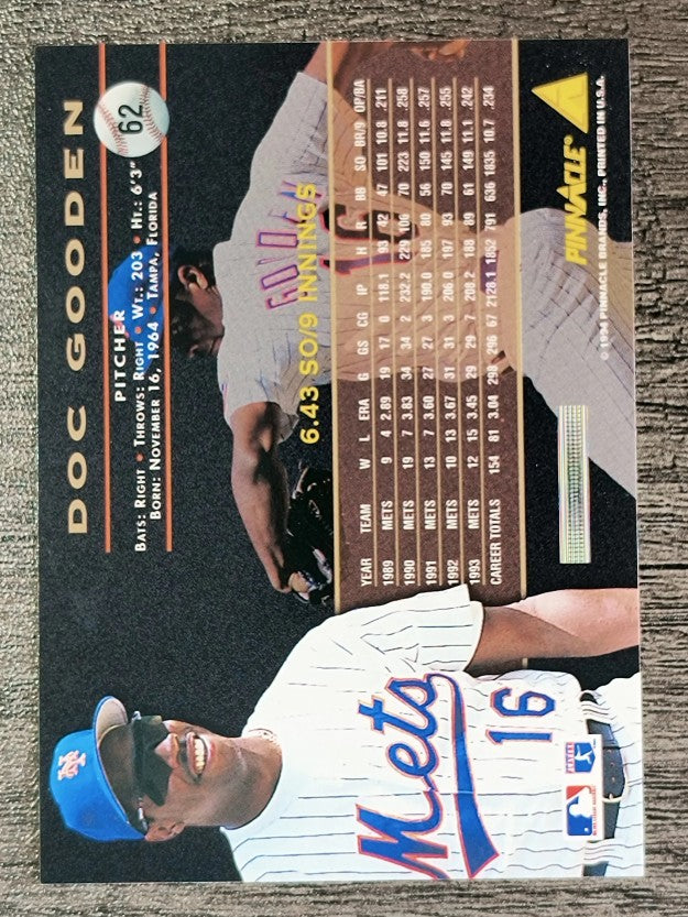 1994 Pinnacle #62 Dwight Gooden