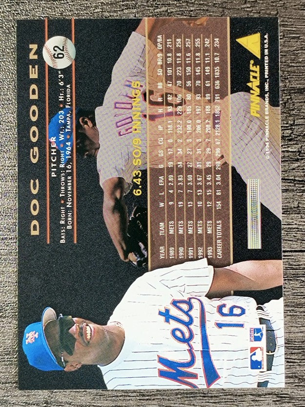 1994 Pinnacle #62 Dwight Gooden