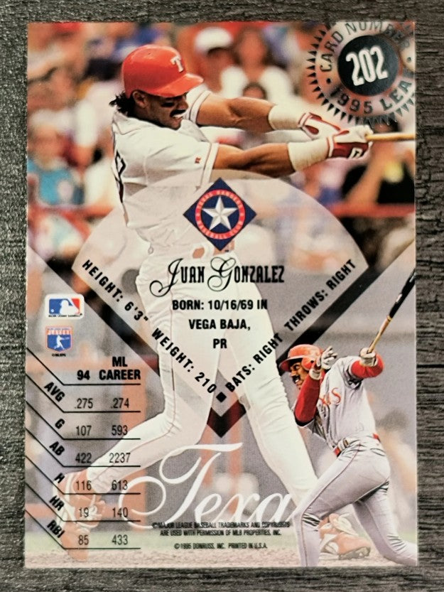 1995 Leaf #202 Juan Gonzalez