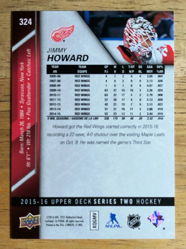 2015-16 Upper Deck #324 Jim Howard