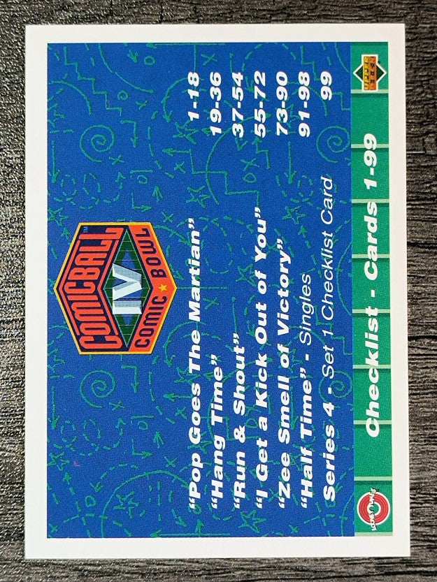 1992 Upper Deck Comic Ball 4 #99 Checklist - Cards 1-99