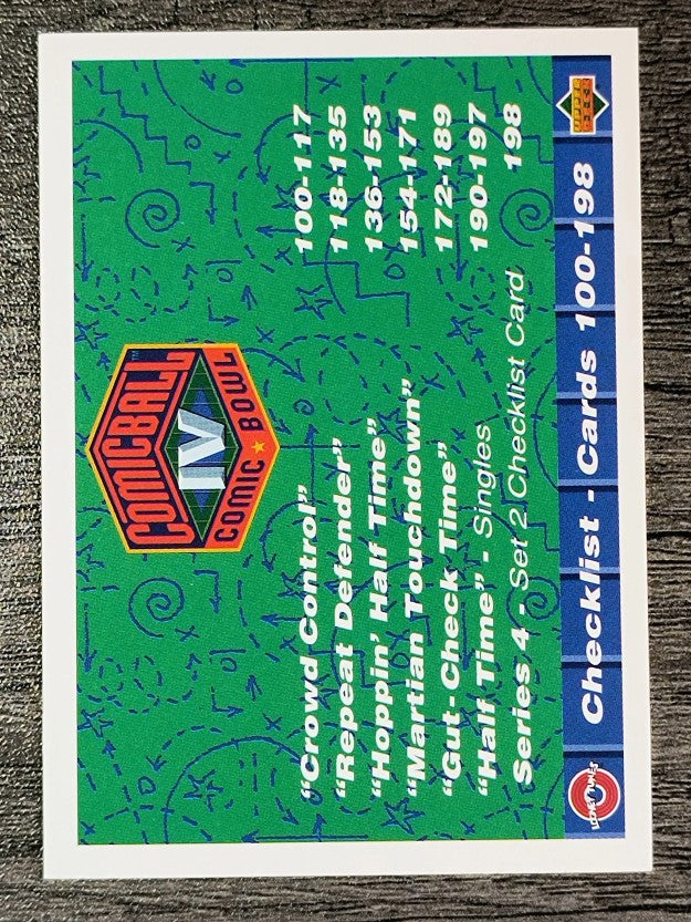 1992 Upper Deck Comic Ball 4 #198 Checklist - Cards 100-198