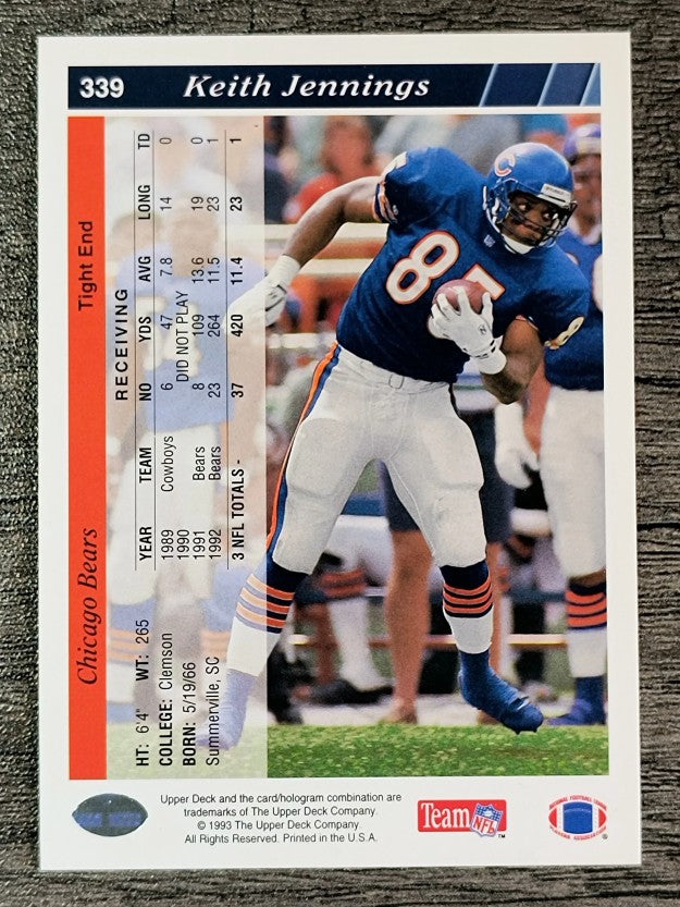 1993 Upper Deck #339 Keith Jennings