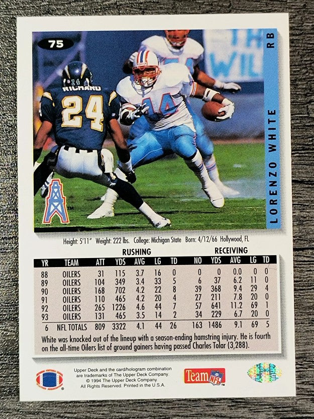 1994 Collector's Choice #75 Lorenzo White