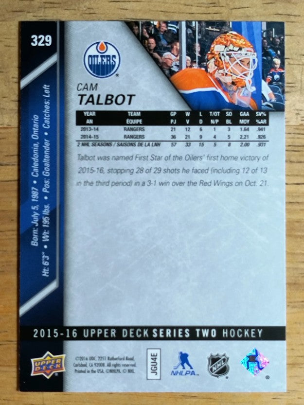 2015-16 Upper Deck #329 Cam Talbot