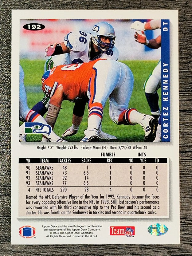 1994 Collector's Choice #192 Cortez Kennedy